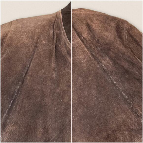 Vintage 90s Suede Leather Jacket David Taylor Size Large - Picture 4 of 4